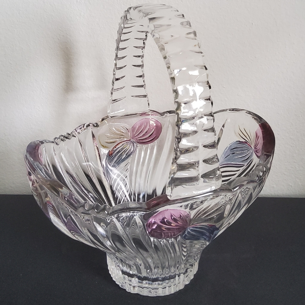 Vintage Anna Hutte Bleikristall Basket